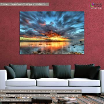 Canvas print Lagoon twilight