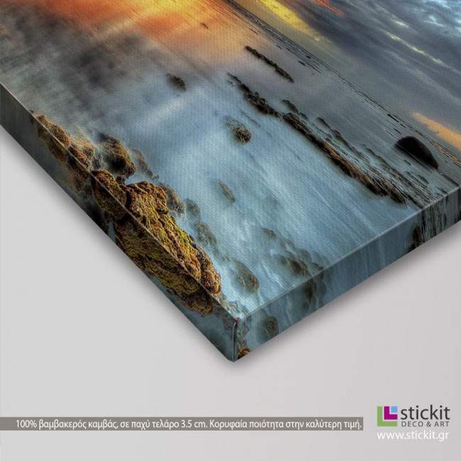 Canvas print Lagoon twilight, detail