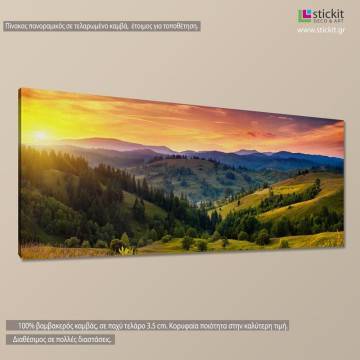 Canvas print Mountain horizon panoramic Framed canvas View 1 2