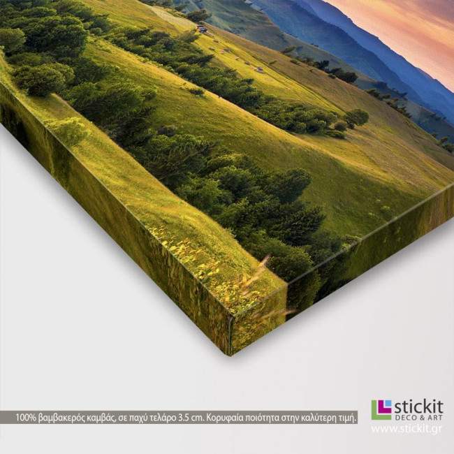 Canvas print Mountain horizon, panoramic, detail