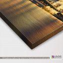 Canvas print Buda castle and Chain bridge in Budapest, four panels