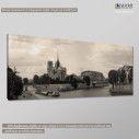 Canvas print Notre Dame de Paris, panoramic, side