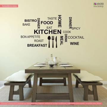 Wall stickers phrases. Kitchen quotes