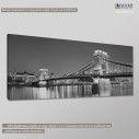 Canvas print Budapest grayscale, panoramic, side