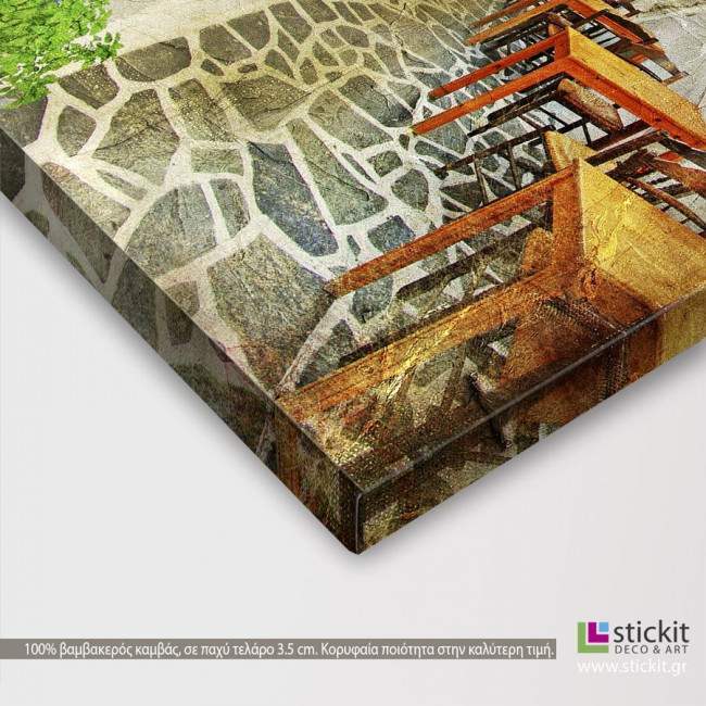 Canvas print Small road at island, detail