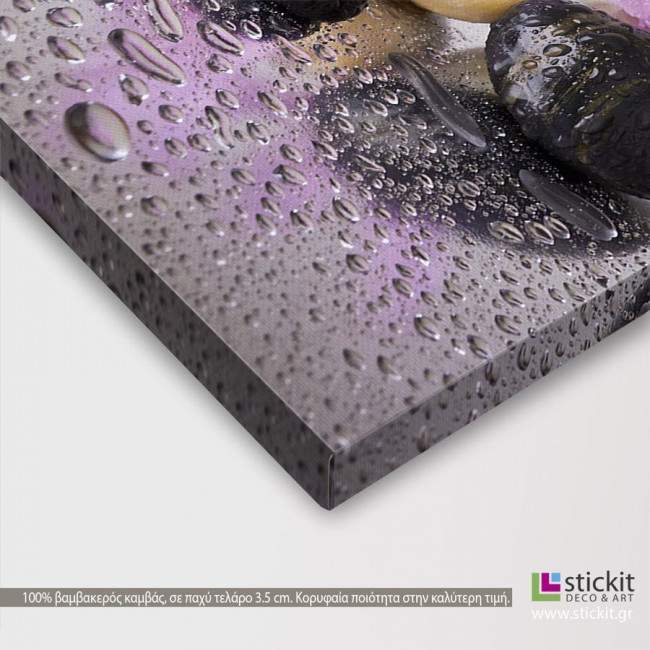 Canvas print Pink flowers,  3 panels, detail