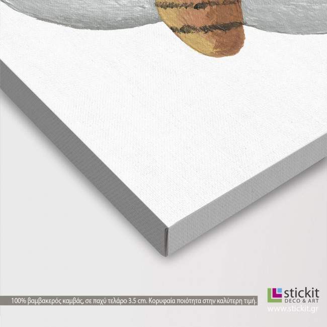 Ζωγραφισμένη πεταλούδα (pink), παιδικός - βρεφικός πίνακας σε καμβά, λεπτομέρεια