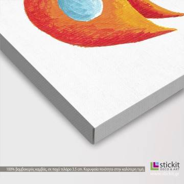 Kids canvas print Draw butterfly (orange) 2