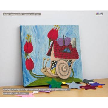Kids canvas print Snailhouse