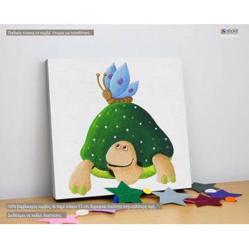 Kids canvas print Little turtle