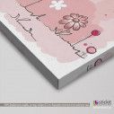 Kids canvas print Pink kitty and butterfly