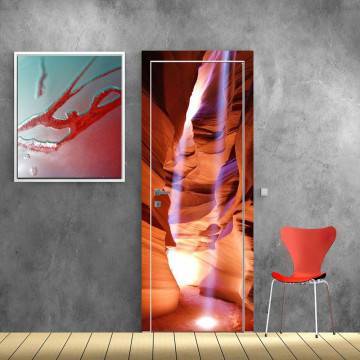 Door sticker Canyon with sun rays