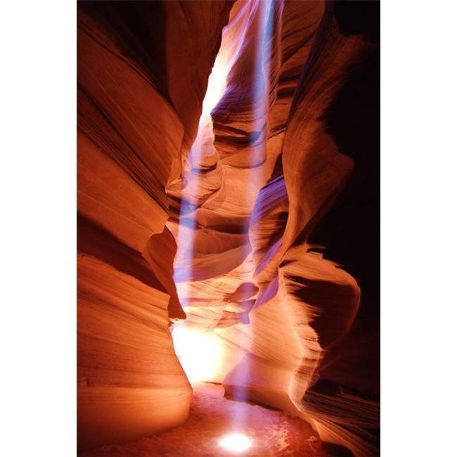 Door sticker Canyon with sun rays