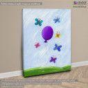 Kids canvas print Balloon and butterflies