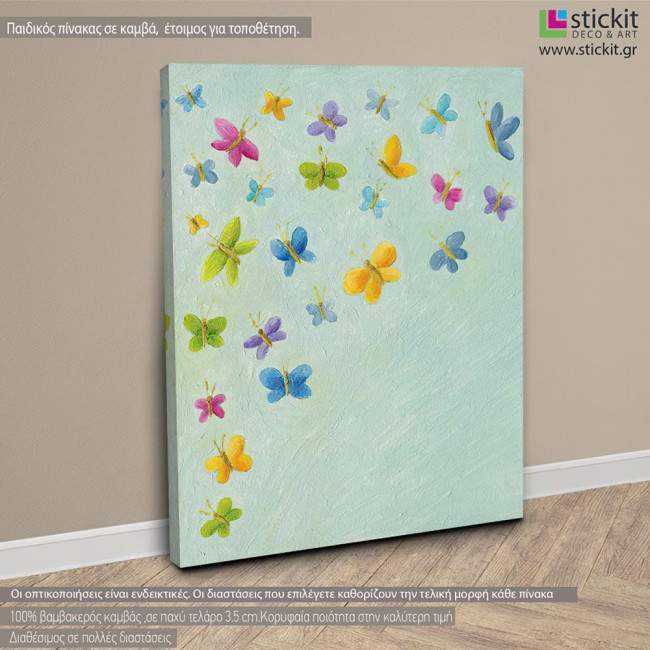 Kids canvas print So many butterflies!
