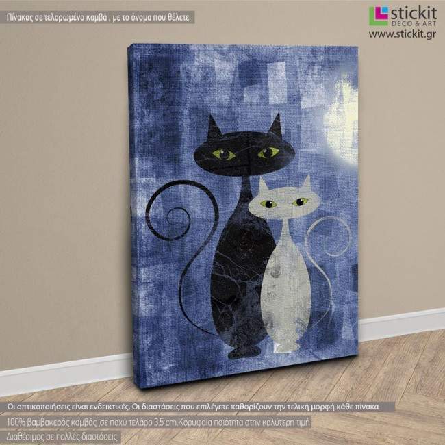 Canvas print The cats blue, side