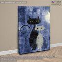 Canvas print The cats blue, side