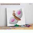 Kids canvas print Drawn butterflies, set