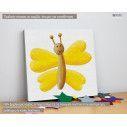 Kids canvas print Drawn butterflies, set