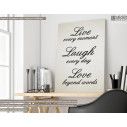 Canvas print Live every moment