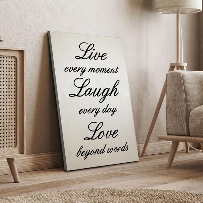 Canvas print Live every moment Framed canvas View 4