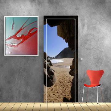 Door sticker The hidden beach