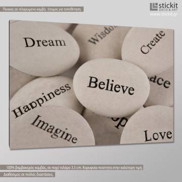 Canvas print Inspirational stones, side