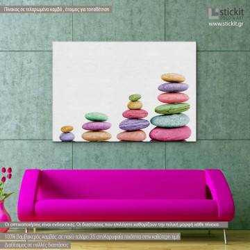 Canvas print Stone piles colorful 