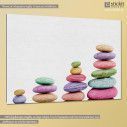Canvas print Stone piles colorful , side