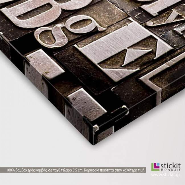 Canvas print Typography II, detail