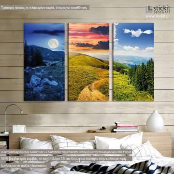 Canvas print Time is irrelevant,  3 panels