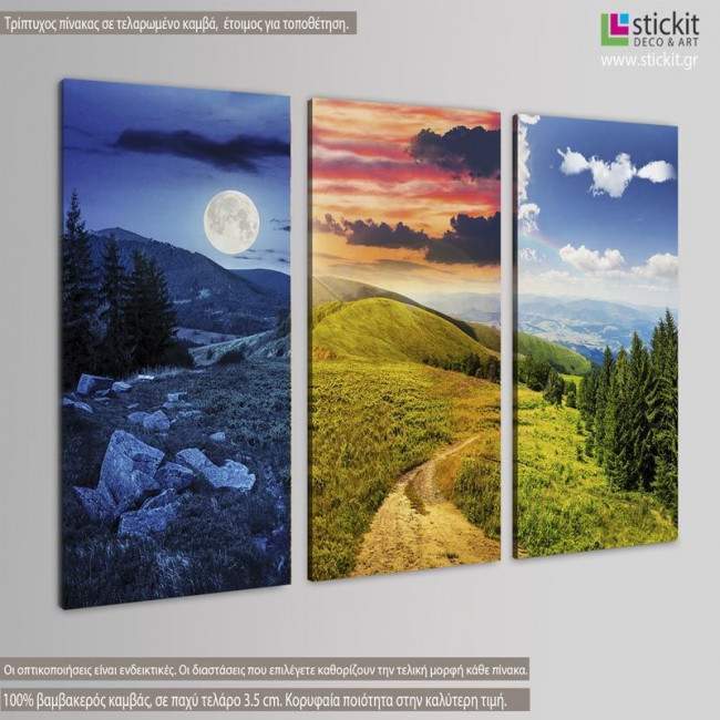 Canvas print Time is irrelevant,  3 panels, side