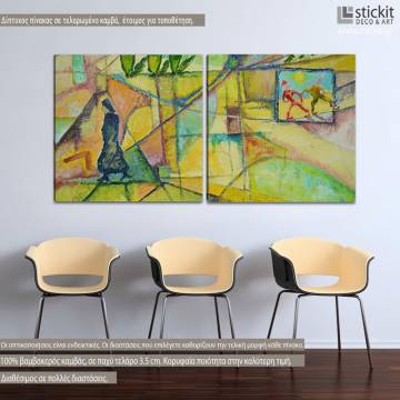 Canvas print Greek landscape, two panels
