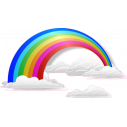 Kids wall stickersrainbow and clouds 
