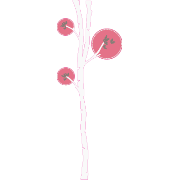 Αυτοκόλλητο τοίχου δέντρο και πεταλούδες, Butterflies tree 2, λευκός κορμός 2