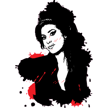 Αυτοκόλλητο τοίχου Amy Winehouse 1 2