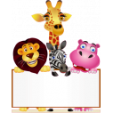 Kids wall stickers Jungle animals with space for your photo