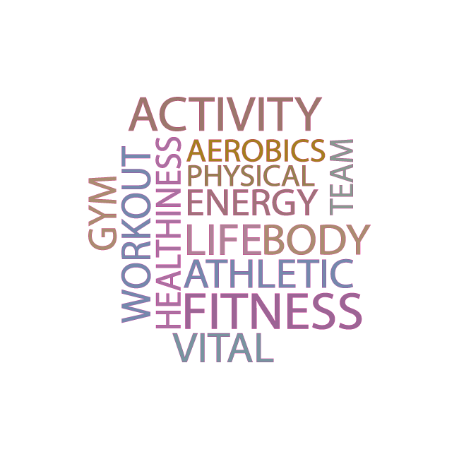 Fitness words, αυτοκόλλητο τοίχου