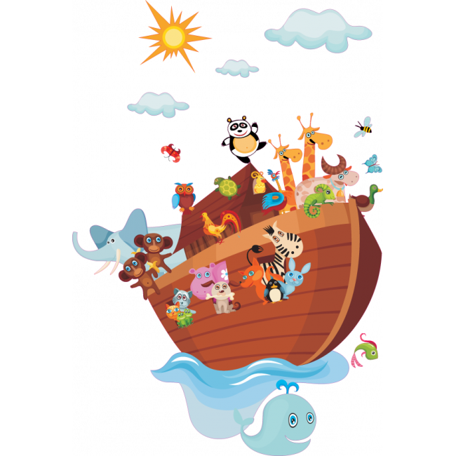 Kids wall stickers Noah ark