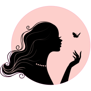 Αυτοκόλλητο τοίχου Όμορφη γυναικεία σιλουέτα με πεταλούδα, Butterfly Kiss 2