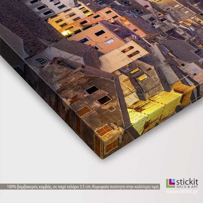 Canvas print Night panorama, Corfu, detail