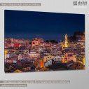 Canvas print Night panorama, Corfu, side