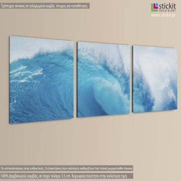 Canvas print Wave  3 panels Boxed framed canvas View 1 2