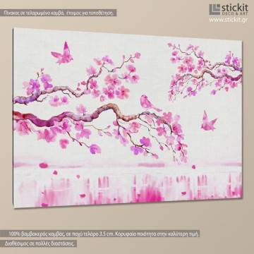 Canvas print  Blossom cherries Framed canvas View 1 2