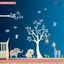 Kids wall stickers Blue safari with jungle animals