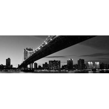 Wallpaper Manhattan Bridge, black and white 2