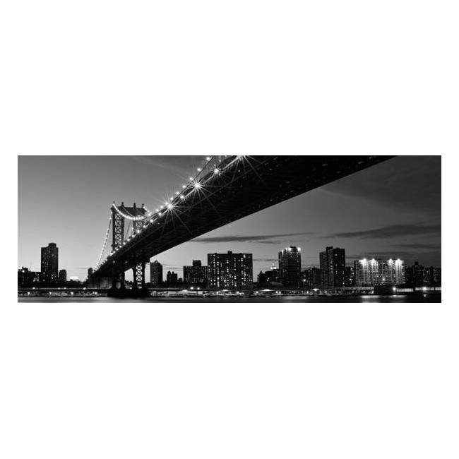 Wallpaper Manhattan Bridge, black and white