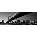 Wallpaper Manhattan Bridge, black and white