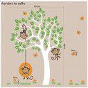 Kids wall stickers  Monkeys Joy white