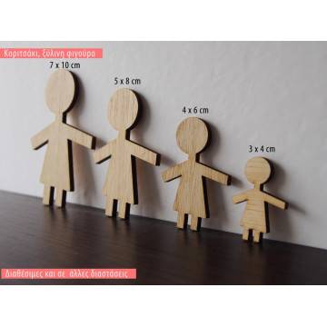 Ξύλινο Κοριτσάκι διακοσμητική φιγούρα 2